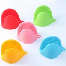 100 шт./лот, творческий Палец клип Выпечки Инструменты Силиконовые Кухня Духовки Для Выпечки Перчатки Пот Митт Патрон Термостойкие