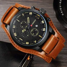 Curren Hommes de Casual Sport Quartz Montre Hommes Montres Top Marque De Luxe Quartz-Montre En Cuir Militaire Montre-Bracelet Mâle horloge 8225