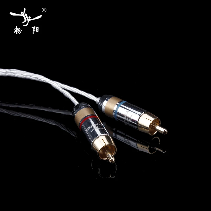 YYAUDIO посеребренный Hifi 2 5 мм TRRS сбалансированный до RCA Мужской кабель для atell & Kern