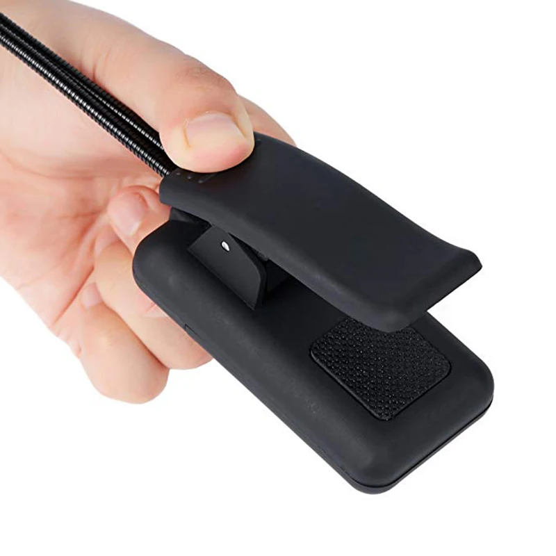  Flexible Clip On Book Light USB Rechargeable Double LED Reading Lamp Desk Table Portable Lights Mus - 32975903611