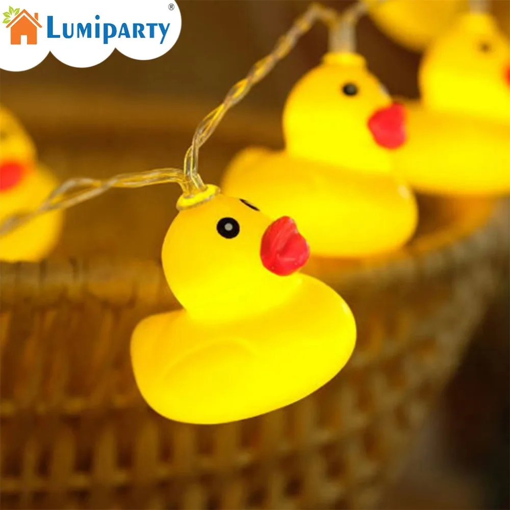 Adeeing LED String Lights Plastic Yellow Duck Fairy Light Christmas