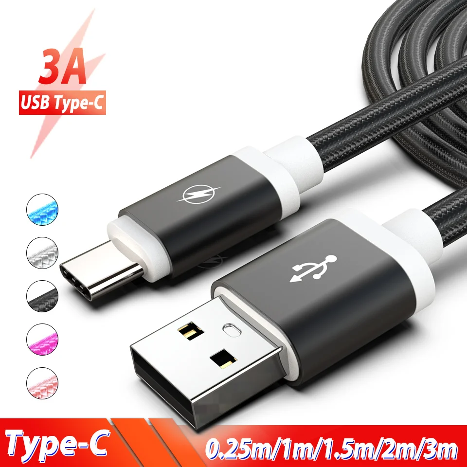 Телефон Зарядное устройство кабель 3 м 2 1 5 Тип usb C для быстрой зарядки Usb типа