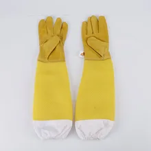 1 пара Защитные Пчеловодства Перчатки желтая сетка овчины Пчеловодство перчатки длинные рукава пчеловодство оборудование и инструменты