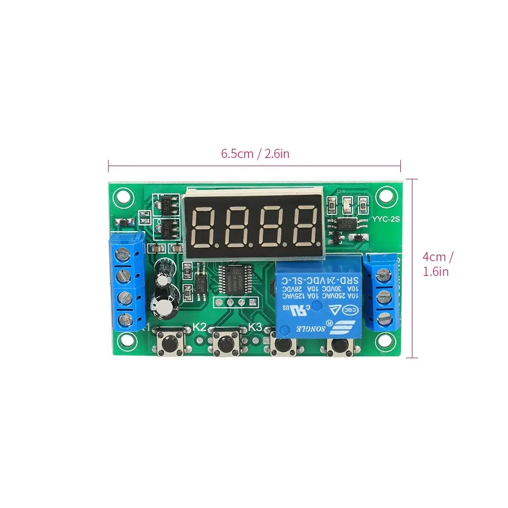 Регулируемый DC24V 5A светодиодный задержки релейный модуль задержки пуска таймер задержки переключения доска