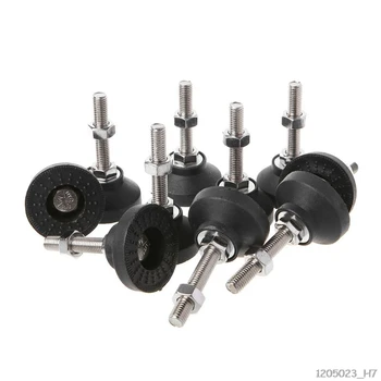 

10pcs Adjustable Lathe Leg Thread Type levelling Feet Swivel Base Articulating Leveling legs Furniture Glide Pad M10