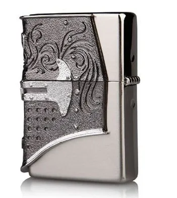 

1937 engraved silver leader three rudder brand Genuine Authentic lighter lighter