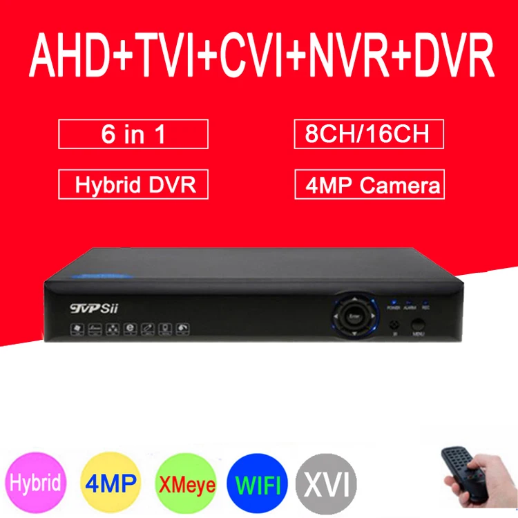 

Blue-Ray XMeye Hi3531A H264+ 4MP16CH/8CH 6in1 Hybrid Coaxial TVi CVI NVR AHD CCTV DVR Surveillance Video Recoder Freeshipping