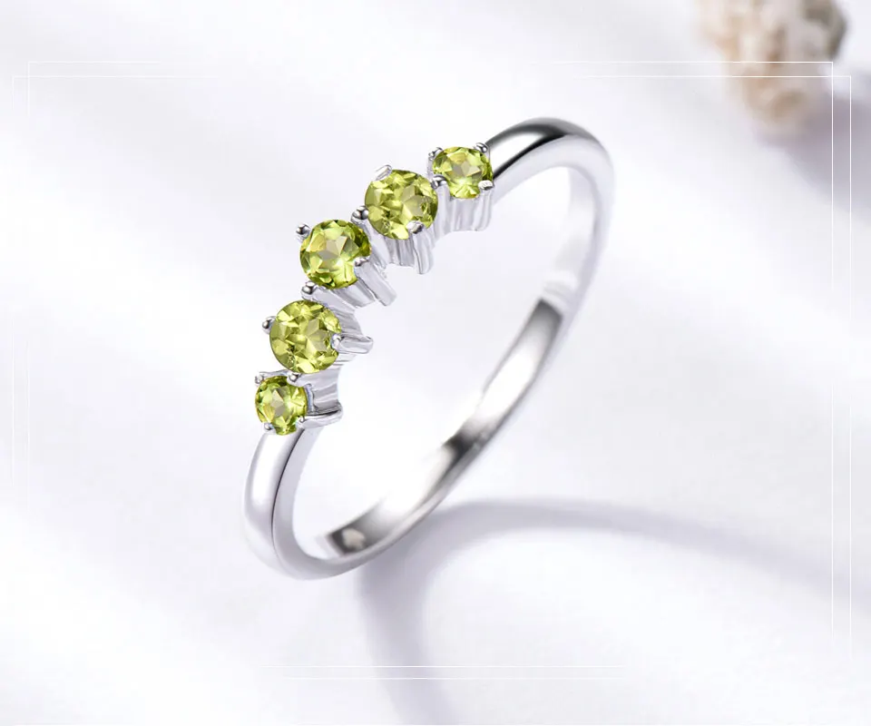 925 sterling silver natural peridot ring(3)