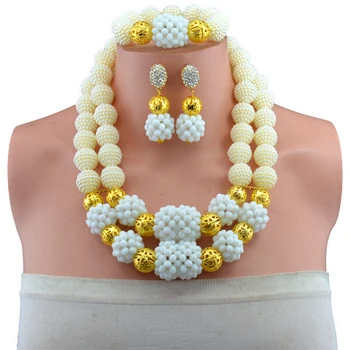 

Fashion Clear AB White Women Stylish Crystal Beads Jewelry Accessories Nigerian wedding african beads jewelry set ABD011