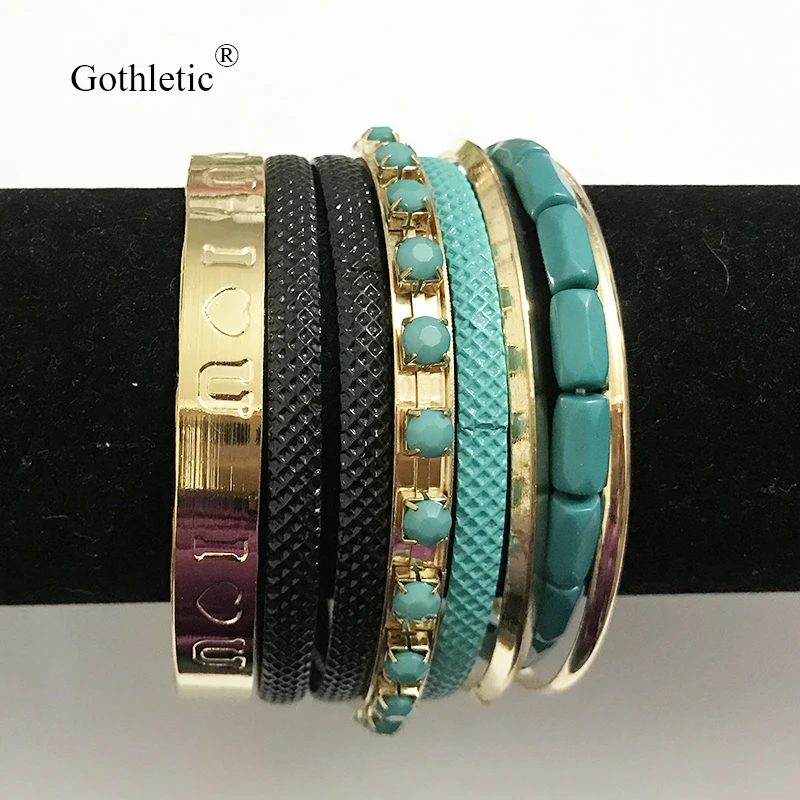 

Gothletic 8pcs/Lot Gold-color Textured Metal Bracelets & Bangles Multilayer Indian Bangle Set 68MM Women Fashion Jewelry
