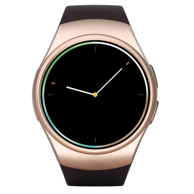 NIYOQUE KW18 умные часы с монитором сердечного ритма Смарт-часы для Apple samsung Android шагомер Здоровье Полный Круглый MTK2502C - Цвет: Золотой
