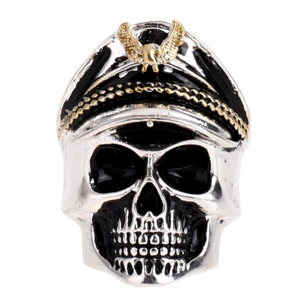 

2018 Hot Sale Mens Rings Punk Rock Vintage Adjustable Size Skull Ring Men Jewelry Drop Shipping In Stock