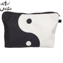 Who Cares Chinese Yin Yang 3D Printing Women Party Maleta de Maquiagem Cosmetic Bag Necessaire Organizer Make up Bag Makeup Bag
