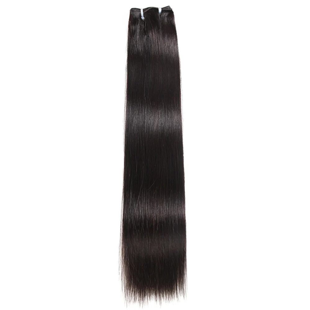 Прямые человеческие волосы Yaki, волнистые, блонд, черный цвет, X-TRESS, перуанские волосы, волнистые пряди, волосы remy для наращивания - Цвет: # 1B