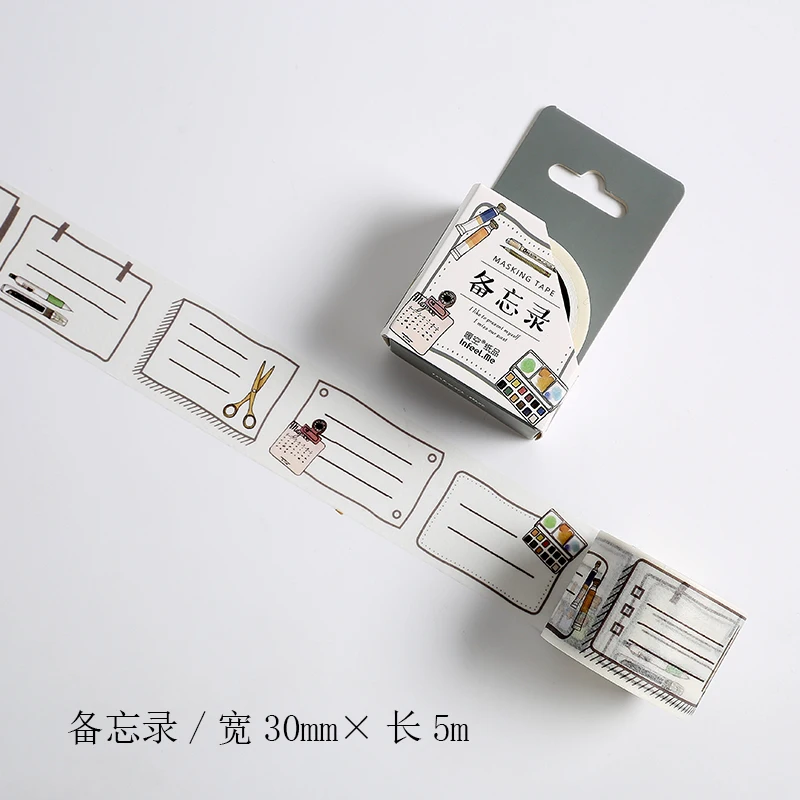 30 мм Широкий канцелярские принадлежности ручка серии Винтаж лента для декорации Washi DIY планировщик дневник в стиле Скрапбукинг изоляционная лента героя из мультфильма - Цвет: see chart