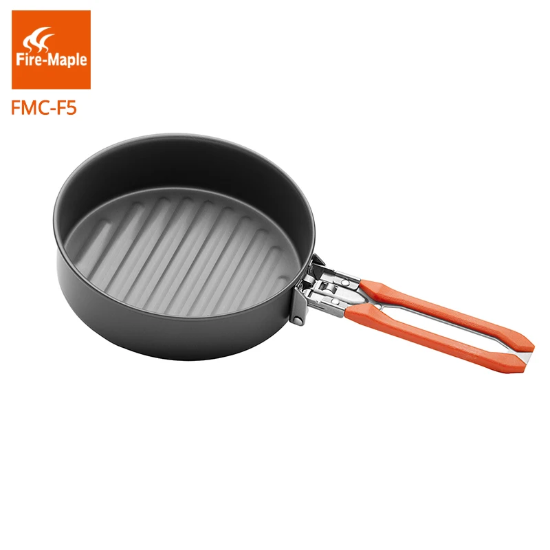 Fuego de arce baño Pinic utensilios de cocina al aire libre Camping senderismo mochila cocina Picnic 3 ollas 1 sartén conjunto mango plegable fiesta 5 FMC-F5