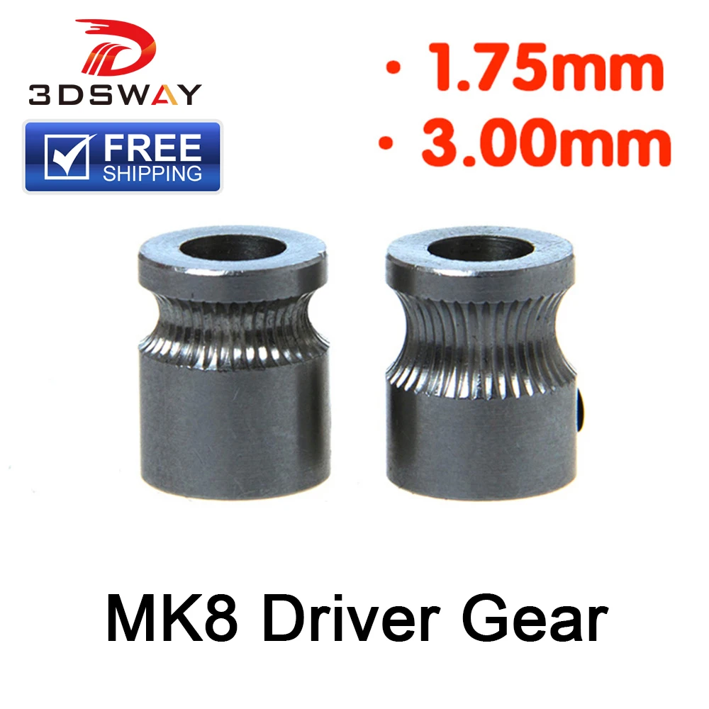 

3DSWAY 3D printer accessories Extrude Wheel MK8 Extruder Filament Drive Gear for 1.75mm/3mm Filament Wire feeding wheel