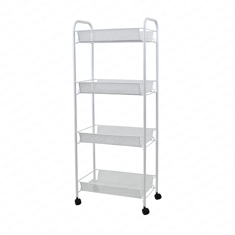 Storage Rack Floor Multi-Layer Storage Rack Trolley Kitchen Bedroom Bathroom Mobile Storage Rack Drain Shelf Wine Cart