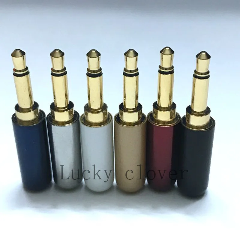 

2pcs No Logo 1 pole Copper Gold Plated 3.5mm Male Mini Jack Plug soldering Mono plug Repair Headphone Cable Solder