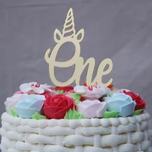 1 шт. каваи Единорог один торт Топпер детский душ с днем рождения торт украшение на заказ Единорог торт Топпер