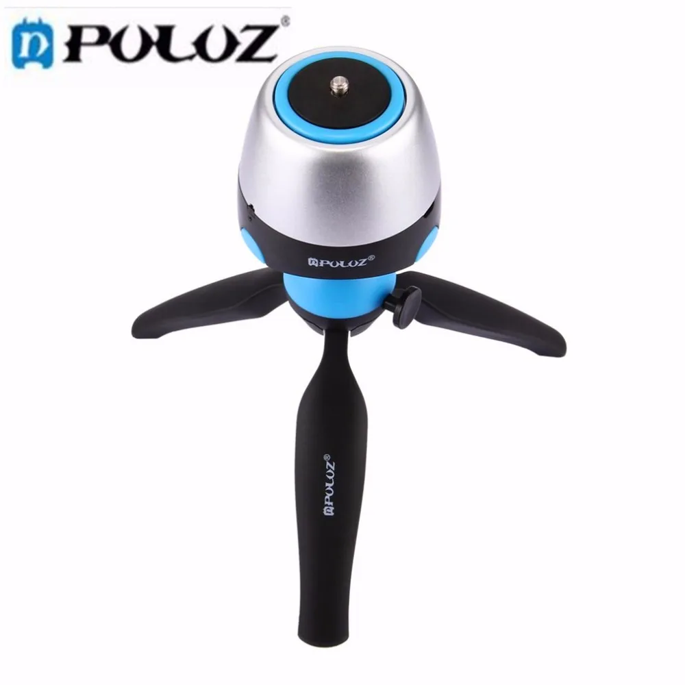 

PULUZ 360 Panoramic Tripod Head dslr Tripod Mount Phone Clamp with Remote Controller for Smartphones, GoPro, DSLR Camera