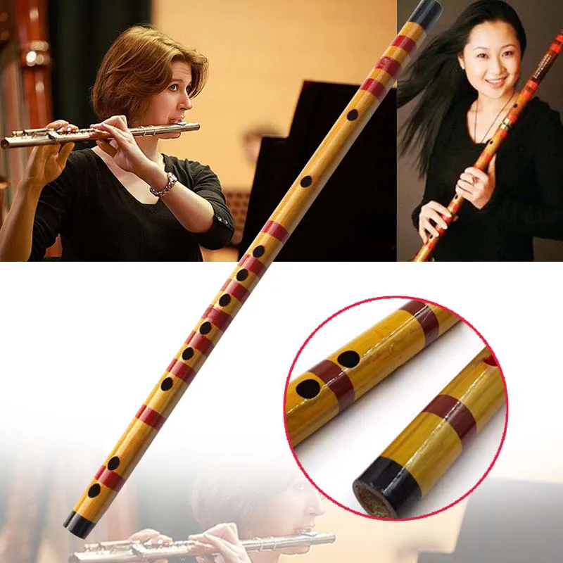 Bamboo Practice Musical Instrument Flute Beginner Student 47cm