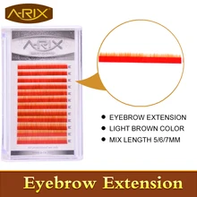 Новое поступление расширитель для бровей 4 шт./лот искусственным мехом норки профессиональные инструменты для макияжа микс Длина 5/6/7 мм 0,10/0,15 светло-коричневый Цвет