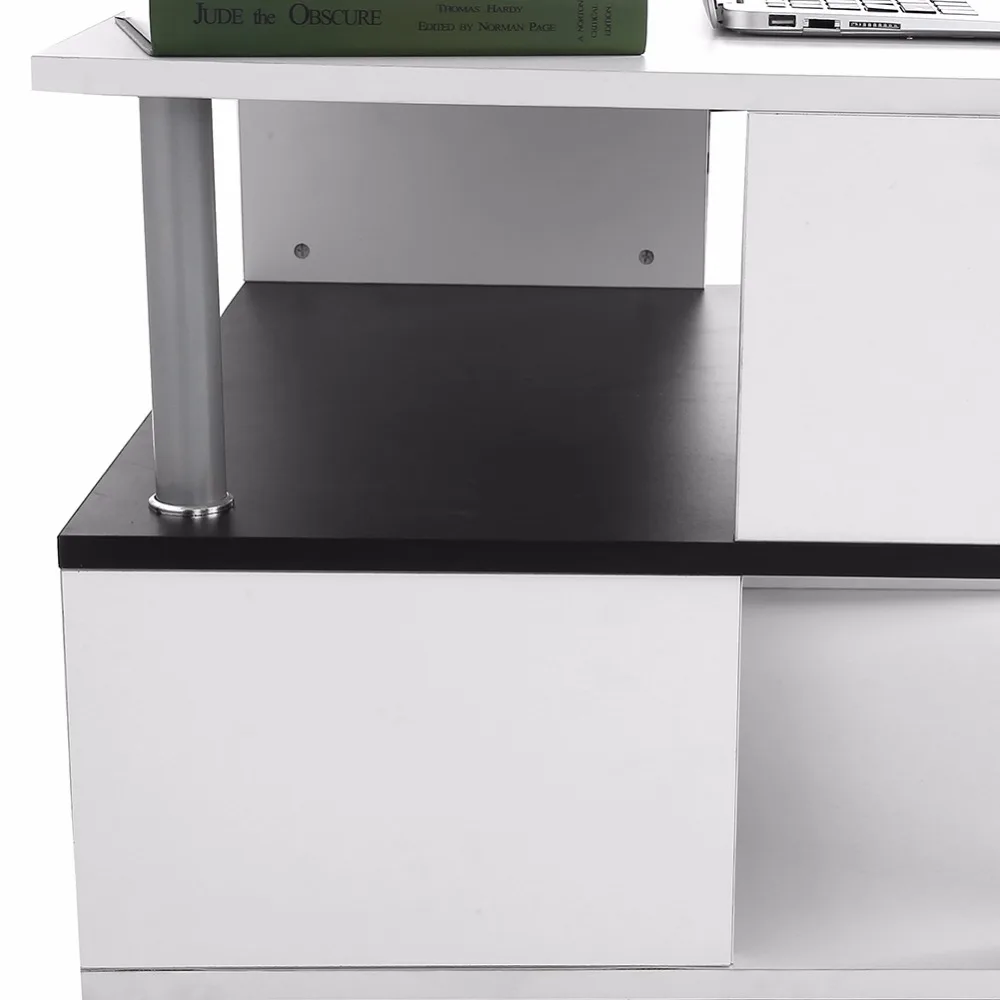 Hitam Putih Bergaya Moderen Kopi Tea Meja Ruang Tamu Buah Buku Rak Hitam Putih Bergaya Moderen Kopi Tea Meja Ruang Tamu Buah Buku Rak