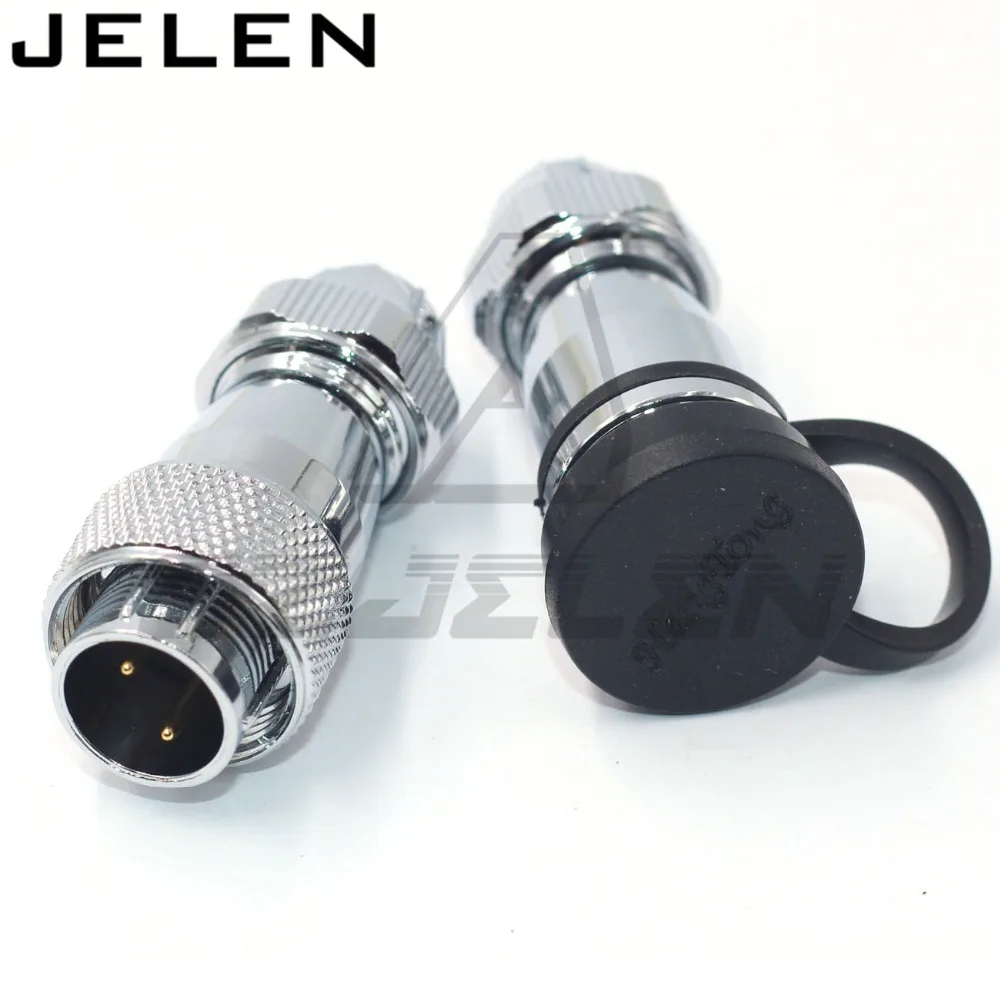

WS16 Industrial Connectors 2 pin plug and socket, 2pin waterproof connector, power cable automotive waterproof connector 2pin