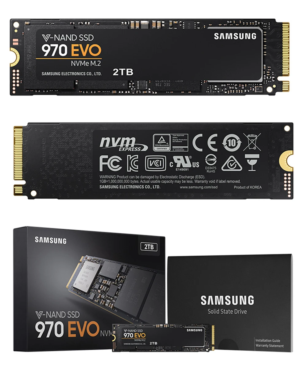 SAMSUNG SSD 970 EVO M.2 2280 NVMe 1 ТБ Внутренний твердотельный диск жесткий диск 500GB 250GB HDD M2 для ноутбуков настольных ПК PCLe