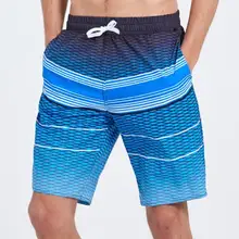 Качественные мужские плавки цветные цветочные принты быстросохнущие пляжные шорты одежда для плавания Синий 3XL