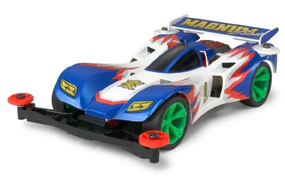 

Tamiya Mini 4WD Racer Model Car Magnum Saber Four-wheel Drive Brother S2 Chassis Generation Charge God Of War 19431 Racing-car