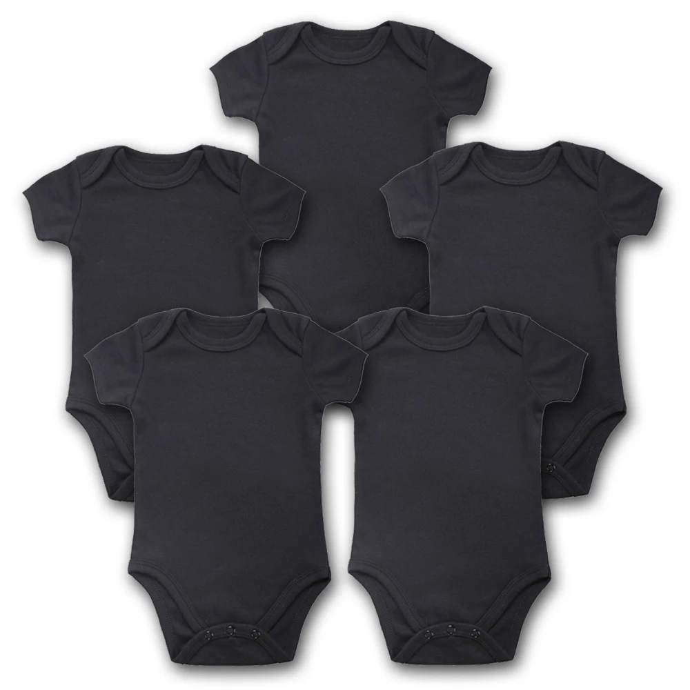 5 шт./лот; комплекты для малышей; черно-белый комбинезон для малышей; детская одежда унисекс; комплект летней одежды с короткими рукавами; Одежда для мальчиков и девочек