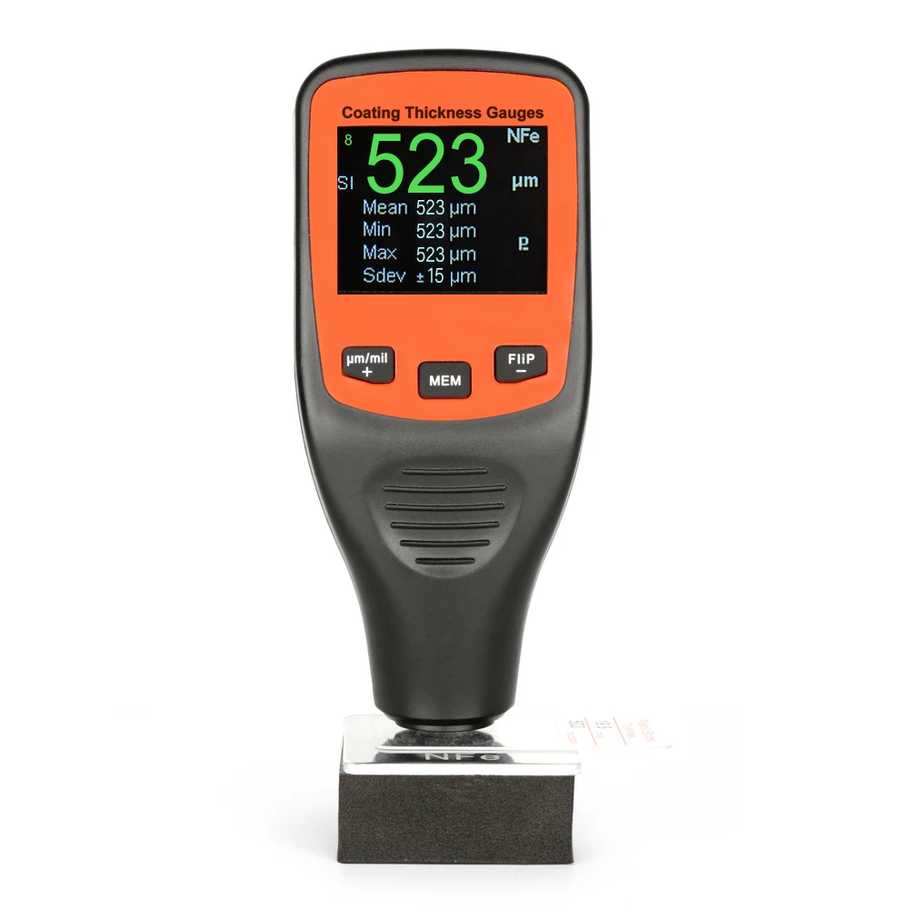 

Car Coating Thickness Gauge Car Paint Electroplate Meter Width Measuring Instruments 0-1250um Fe and NFe Probe Thickness Tester