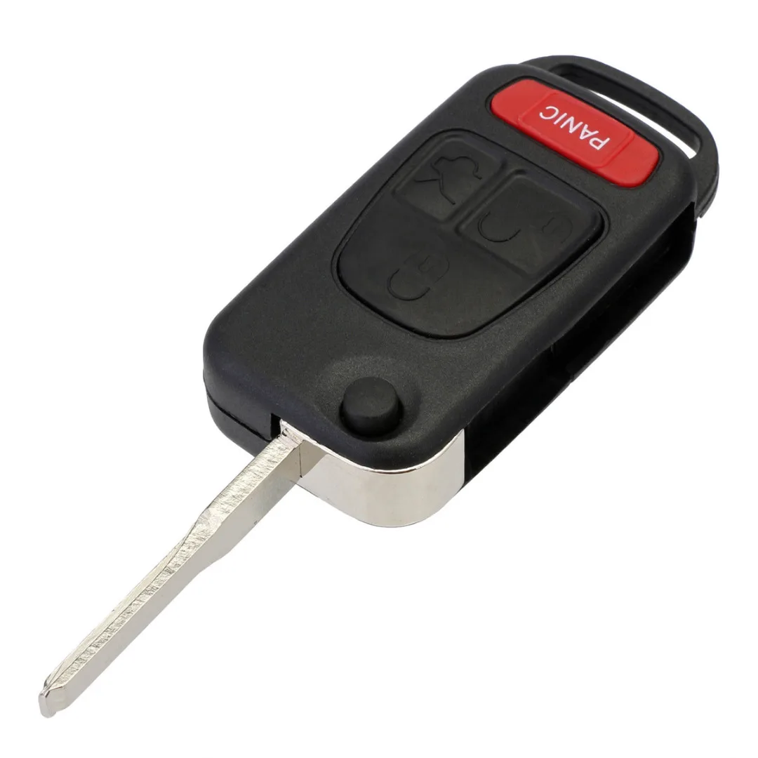Mayitr 1pc 4 Button Key Case Folding Flip Remote Key Fob Case Shell For Mercedes Benz ML320 ML55 AMG