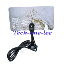 5 шт./лот HD/D ТВ/UHF/VHF/FM цифровая внутренняя телевизионная антенна с присоской усиления 35dBI