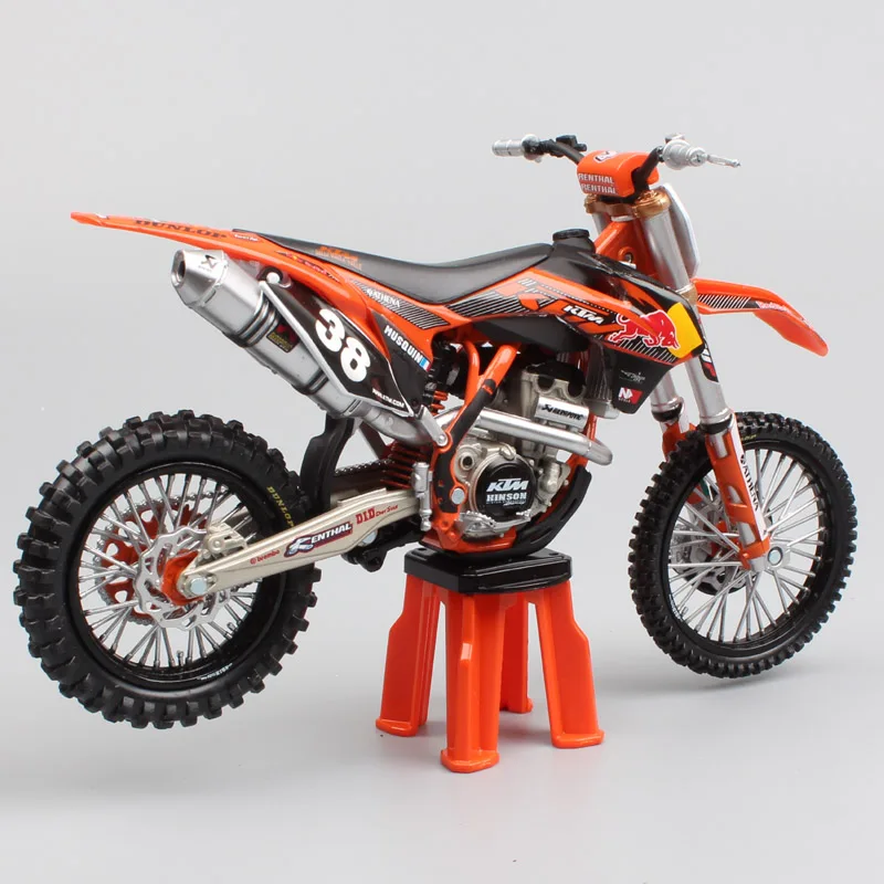 1:12 Масштаб KTM 250 SXF red bull № 38 Марвин Musquin мотоцикл литая под давлением модель redbull Мотокросс для гоночных автомобилей велосипедов игрушка модель миниатюры