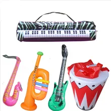 Надувная гитара саксофон фортепианный микрофон динамик музыкальный инструмент для девочек и мальчиков день рождения Рождество Вечеринка Подарки для детей