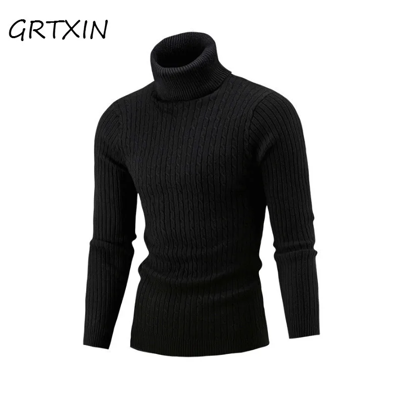 

NEW 2018 Winter Mens Fashion Sweaters and Pullovers Men Brand Sweater Male Outerwear Jumper Knitted Turtleneck Sweaters M-XXL