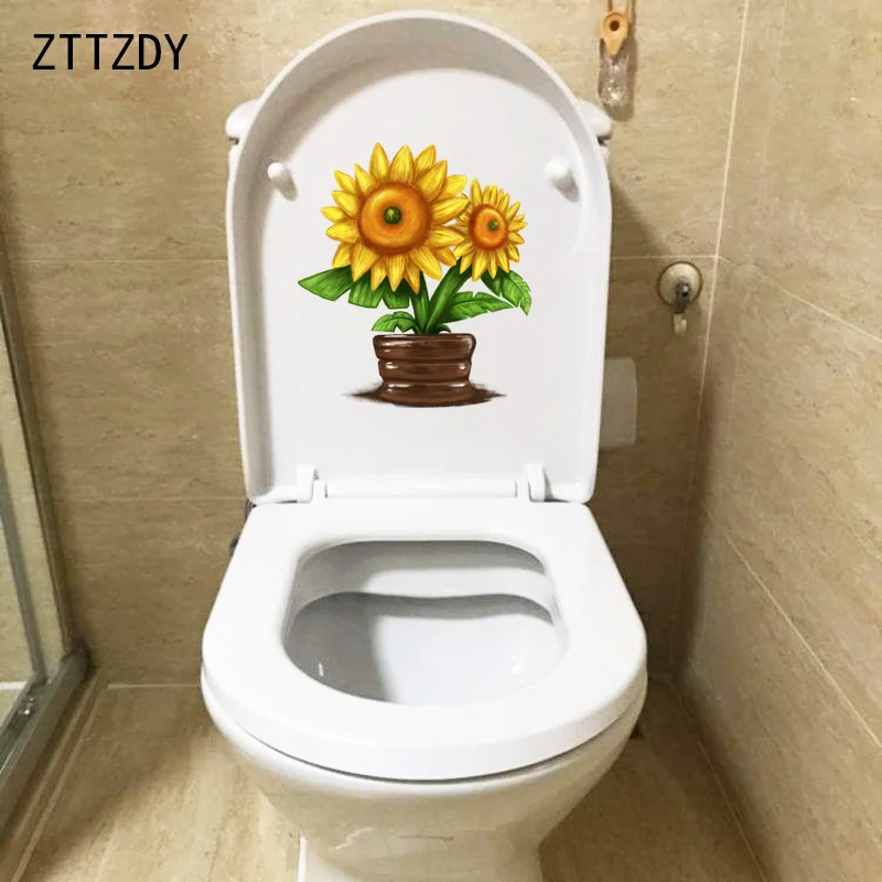ZTTZDY 19 8*22 4 см Сказочный Стиль Подсолнух детский Декор для комнаты Наклейка на