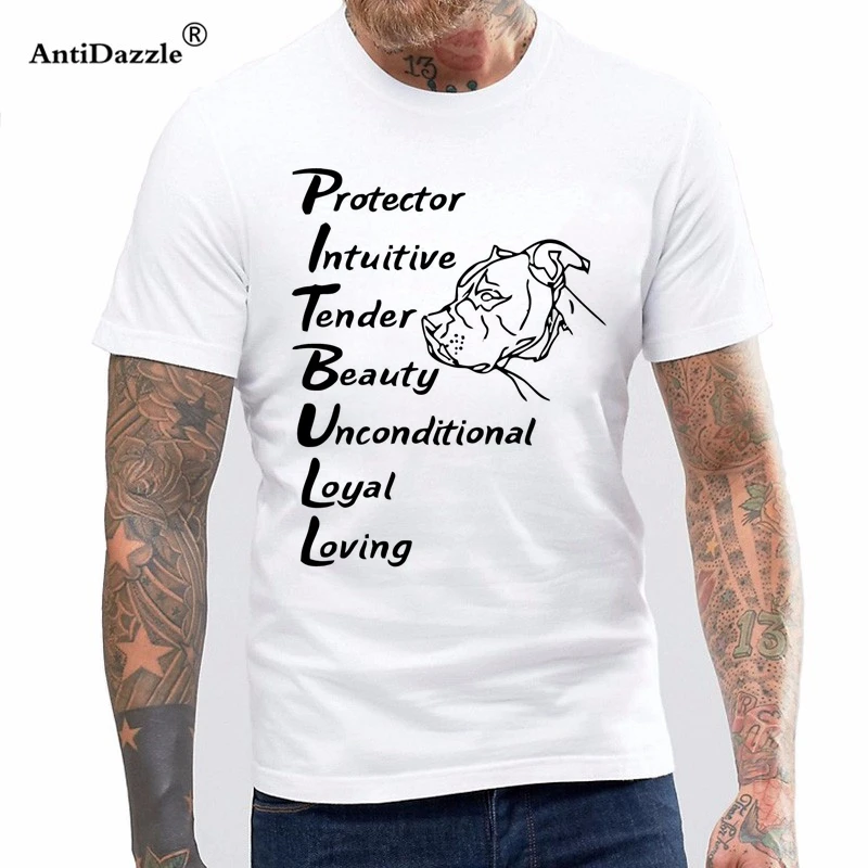 

New Summer Pitbull Dog Hipster T-shirt Men Funny Gift I Iike My Pit bull Dog Fashion Love Dog People T Shirt