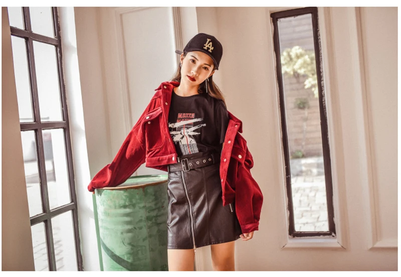 Scsech Corduroy Single Women Jackets Velvet Cotton Basic Jacket Coat Front Pockets Warm Coats Autumn Casual Jacket D8A11 (8)