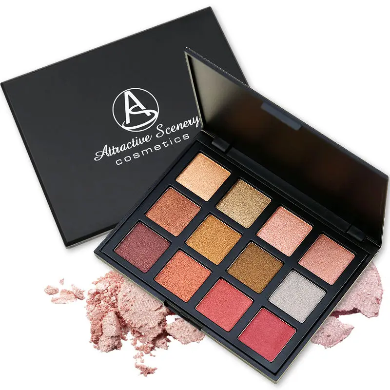 

12 Colors Eyeshadow Pallete Silky Powder Natural Shine Matte Eye Shadow Make up Palette Set Lasting Easy to wear Cosmetics 12S