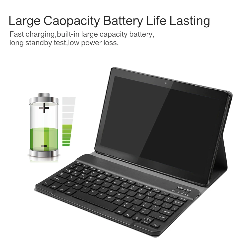  Keyboard Case for Lenovo Tab M10 TB-X605F TB-X605L Removable Detachable PU Leather Bluetooth Keyboa