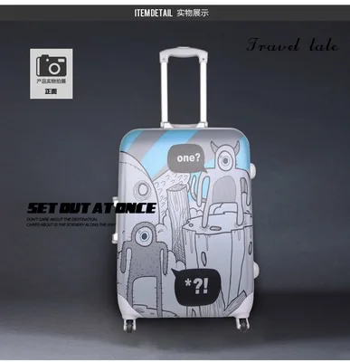 

Travel tale personality cartoon graffiti 20/24/28 Inch children Rolling Luggage Spinner brand Travel Suitcase Suitable