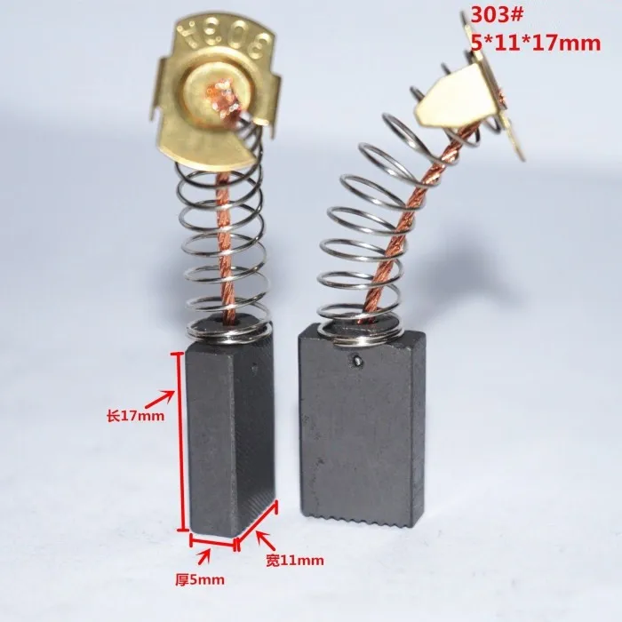 FREE SHIPPING 5pairs carbon brushes 5*11*17mm for Power Tool, angle