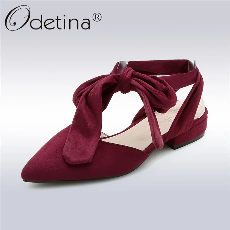 Arc Beige Ballet Cravate Odetina Sangle rouge Femmes Suede Appartements Ballerine Plates Slingbacks Nouveau noir Pointu Lacent Casual Bout Dentelle Faux Chaussures FFUqA18x