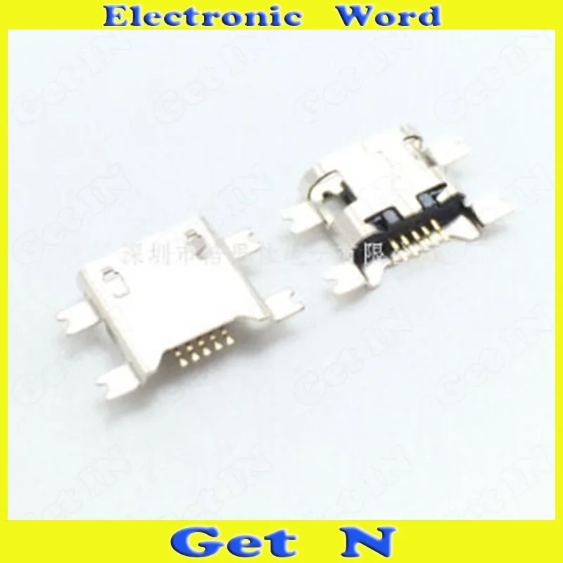 Гнездовой разъем 500 4 SMD Micro USB 5P для телефонов Samsung разъемы 1 27 шт. | Обустройство