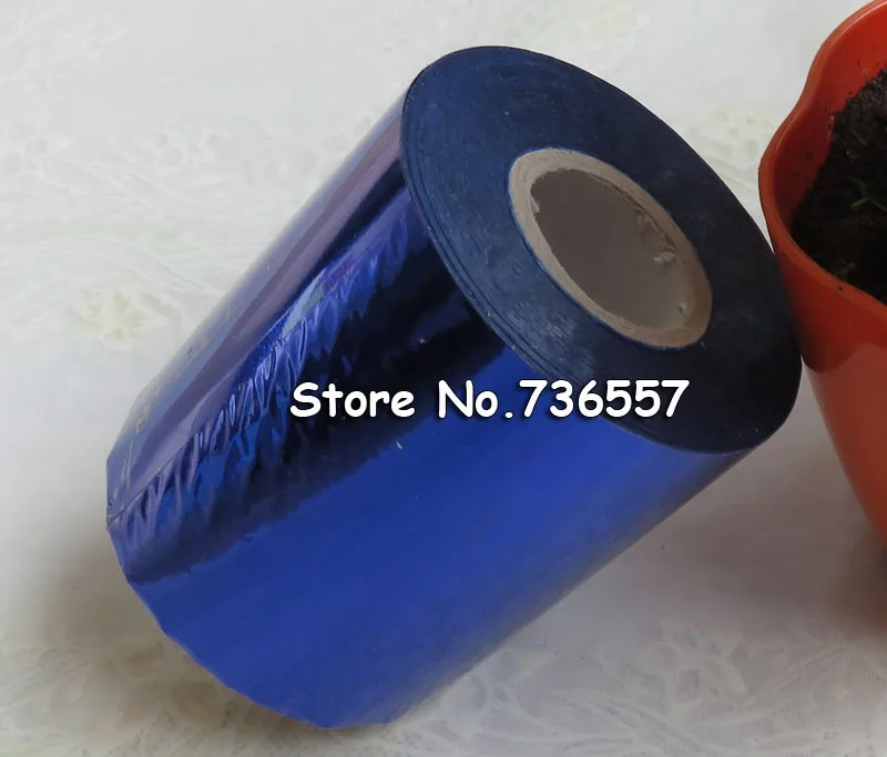 80 мм x 120 м голубой цвет горячего тиснения Фольга передачу тепла салфетка золочение ПВХ визитная карточка Emboss