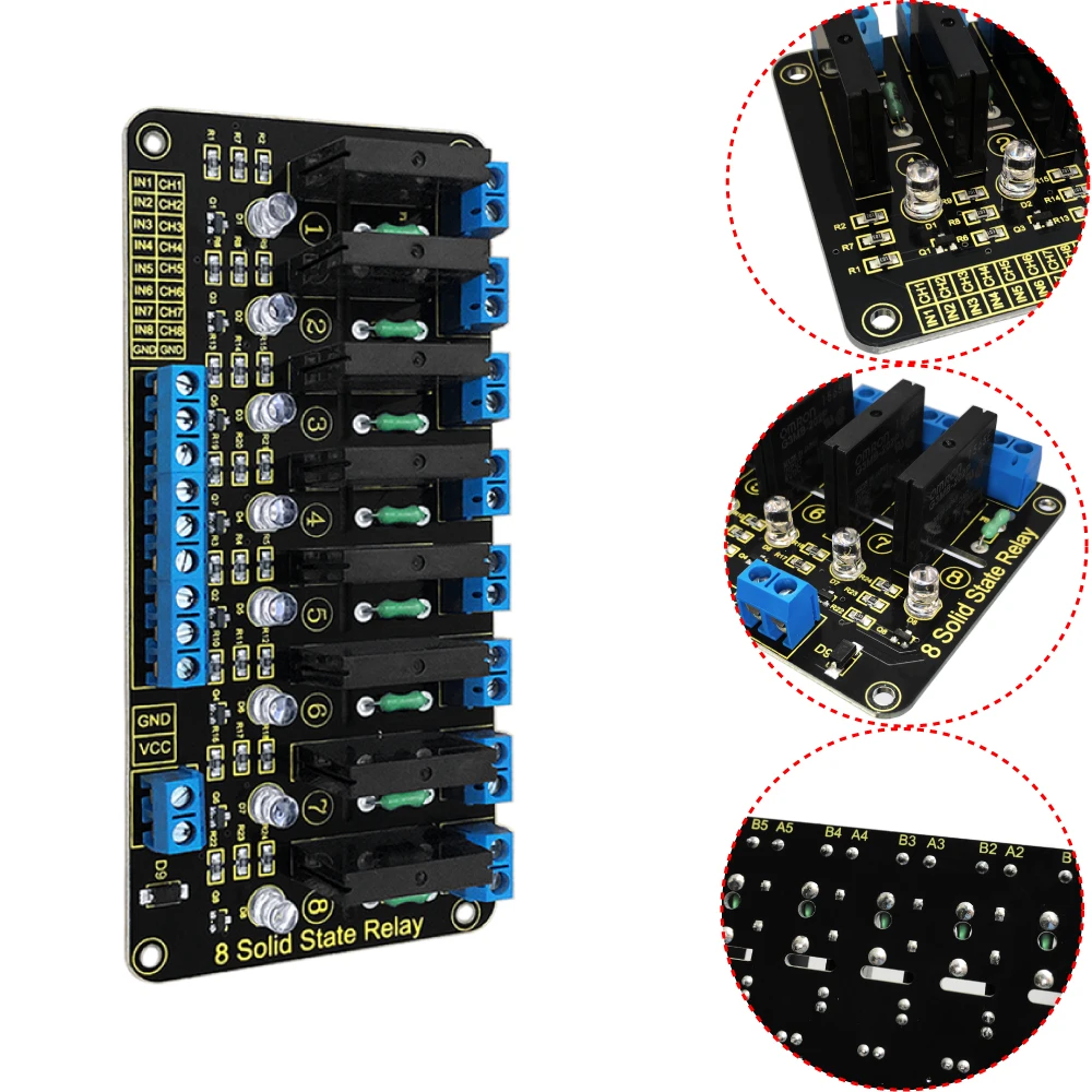 Keyestudio Восьмиканальный твердотельный релейный модуль для arduino